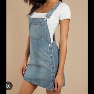 Free People Denim Overall Dress